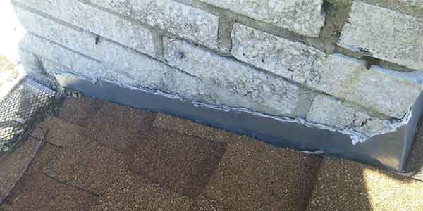 Chimney Roof Flashing seal is bad