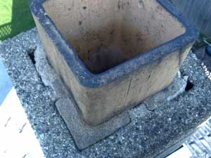 A block chimney with no cap